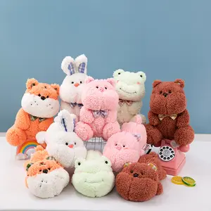 IN STOCK soft kawaii cute plushie peluche new animal doll cushion pillow stuffed rabbit tiger frog bear pig 25cm 35cm plush toy
