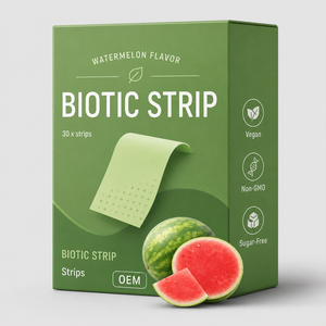 Suplemento Biótico en Tiras Orales Disolubles Personalizadas, Caramelo con Vitaminas para Cabello y Uñas Saludables, Glutatión en Película Oral Disoluble - Product Image 1
