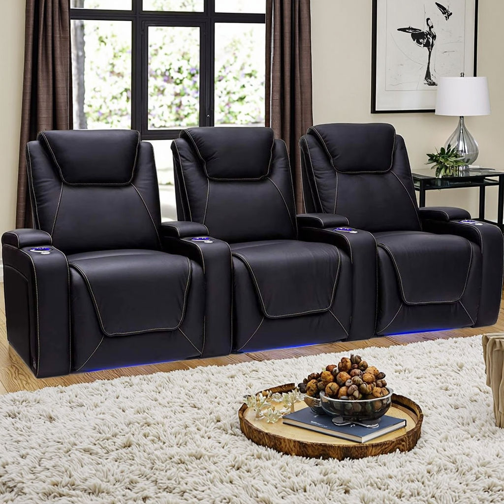 Theater Seating Big And Tall Sofa Recliners Leather Home Theater
