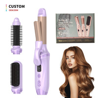 Fer à boucler 3-en-1 XBH en céramique avec écran LCD/LED, outil de coiffure électrique pour usage domestique et hôtelier