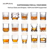 XIPAN vente en gros nouveau Design 310ml gravé verres à whisky Heave Base roches verre à liqueur tasse