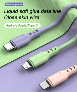 iPhone Android スマートフォン対応 PVC素材 <span class=keywords><strong>3</strong></span>-in-1 Type-C/Micro USB マルチ急速充電ケーブル 1.2m 2.4A - Product Image 4