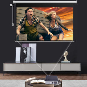 <span class=keywords><strong>Écran</strong></span> de projection <span class=keywords><strong>motorisé</strong></span> électrique en fibre de verre gris de 60 pouces 16:9 à montage mural pour home cinéma - Product Image 5