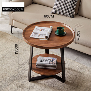 Table basse en bois massif de style nordique moderne, combinaison de tables d'appoint écologiques, durables et mobiles pour salon et maison - Product Image 6