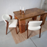 Table et chaises de salle à manger en bois de noyer de haute qualité à prix avantageux, style nordique, Angleterre, Grande-Bretagne, pour jardin, maison, hôtel, cuisine, bord de mer