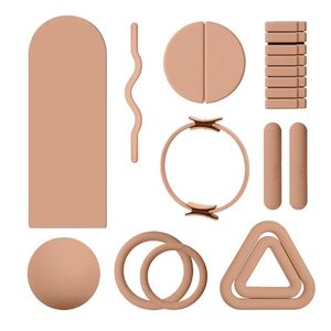 Black Pilates Accessories Set Silicone Wrist and Ankle Weights Ring-Weight Barbell <b>Dumbbells</b> for Exercise Yoga Workout Strength - Product Image 5