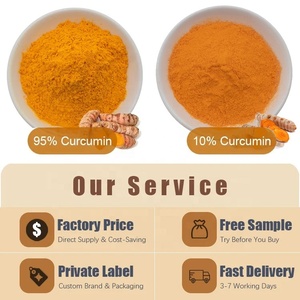 Заводская цена оптом натуральный 95% экстракт куркумы порошок Куркумин Куркума - Product Image 2
