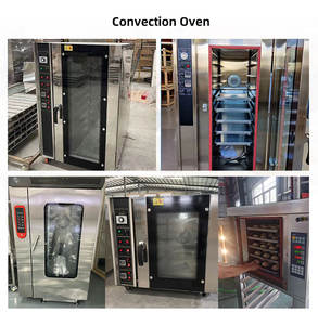 <span class=keywords><strong>Vente</strong></span> directe d'usine en acier inoxydable Commercial 5 10 plateaux boulangerie Air chaud Convection four à pain cuisson avec vapeur - Product Image 6