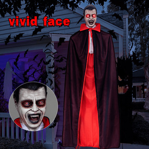 Decoración de <span class=keywords><strong>Halloween</strong></span>: Fantasma Colgante de Vampiro con Luz y Sonido, Sensor de Activación por Sonido, Cabeza de Plástico, Disfraz Aterrador - Product Image 3