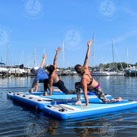 Nouveaux tapis de yoga gonflables flottants pour sports nautiques, tapis de gymnastique gonflable, tapis de gymnastique aquatique