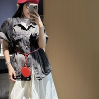 Pochette à bijoux ronde, sac bandoulière au design de niche, polyvalent, style Instagram, sacoche décorative à porter autour du cou, sac banane, porte-clés
