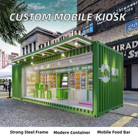 Conteneur Vert Personnalisable : Entrepôt, Boutique Portable, Kiosque Alimentaire Mobile, Restaurant, Bar, Cabine