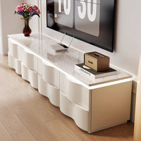 Meubles TV modernes de luxe Meubles en bois Meuble TV et table basse Ensemble Meuble TV Unité murale