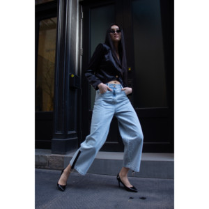 Jeans Demi de Corte Recto con Cierre Lateral - Product Image 6