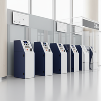 Guichet automatique de dépôt et de retrait d'espèces en libre-service avec écran tactile, style ATM, avec scanner de chèques et accepteur de billets