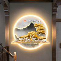 Dernier design, directement de l'usine, peinture murale LED paysagère, impression UV acrylique, art mural 3D, peinture acrylique, lumière murale LED