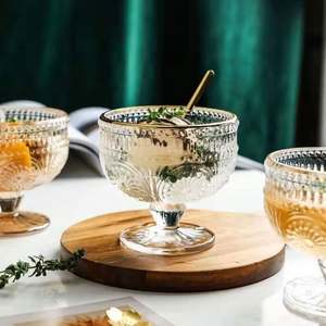 Wholesale Factory Creative Design Home Luxury Drinking Glassware Gold Handmade Transparent Wine <b>Glass</b> <b>Goblet</b> Cup 160ml/280ml - Product Image 2