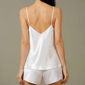Ensemble de pyjamas d'été pour femmes en satin soyeux, col en V, <span class=keywords><strong>lingerie</strong></span> douce et respirante, vêtements de nuit pour femmes, nuisette sexy pour femmes - Product Image 4