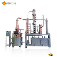 Tiantai 5000L 50HL rouge cuivre toujours Pot grand équipement de distillation cuivre distillateur Machine pour whisky rhum vodka Gin Soju