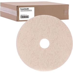 19 pulgadas. Almohadillas de Pulido para Pisos de Pelo de Cerdo Natural Beige, Paquete de 5 - Boardwalk BWK4019NHE - Product Image 3