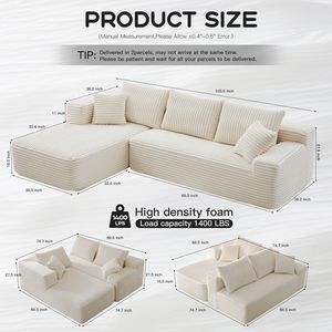 Ghế sofa giường đa năng hiện đại, thiết kế mới, kiểu dáng vuông, bán buôn cho căn hộ, trung tâm thương mại và biệt thự - Product Image 3