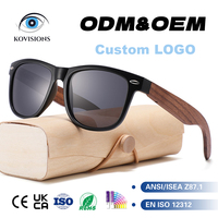 Lunettes de soleil en bois personnalisées avec logo OEM, de luxe, faites à la main, en bambou, polarisées UV400, avec grande monture en PC, pour hommes et femmes