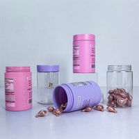 Pot en plastique PET de couleur personnalisée 80ml-120ml, emballage médical, flacon vide pour vitamines avec bouchon pour produits de soins personnels