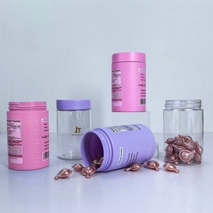 Custom Color <b>Plastic</b> <b>Jar</b> 80ml 100ml 120ml Medical Product Capsule Powder Pill Packaging Empty Vitamin Bottle with Cap - Product Image 2