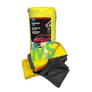 Lot de 36 chiffons microfibres 380 GSM 16x16 pouces à poils longs et courts, serviette de polissage durable, chiffon de nettoyage en microfibre - Product Image 1