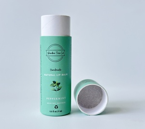 หลอดกระดาษคราฟท์ธรรมชาติแบบดันขึ้น ไม่ฟอกสี สำหรับลิปสติกและลิปบาล์มแบบออร์แกนิคที่ได้รับการรับรอง - Product Image 5