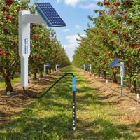 Testeur de sol solaire multi-niveaux avec surveillance intégrée de l'EC, du NPK, de l'humidité du sol et de l'humidité ambiante LORA LONG DISTANCE