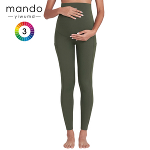 Venta al por mayor logotipo personalizado nuevas mujeres sin costuras XL gimnasio deportes Yoga maternidad <span class=keywords><strong>Leggings</strong></span> con bolsillos embarazadas <span class=keywords><strong>Leggings</strong></span> - Product Image 6