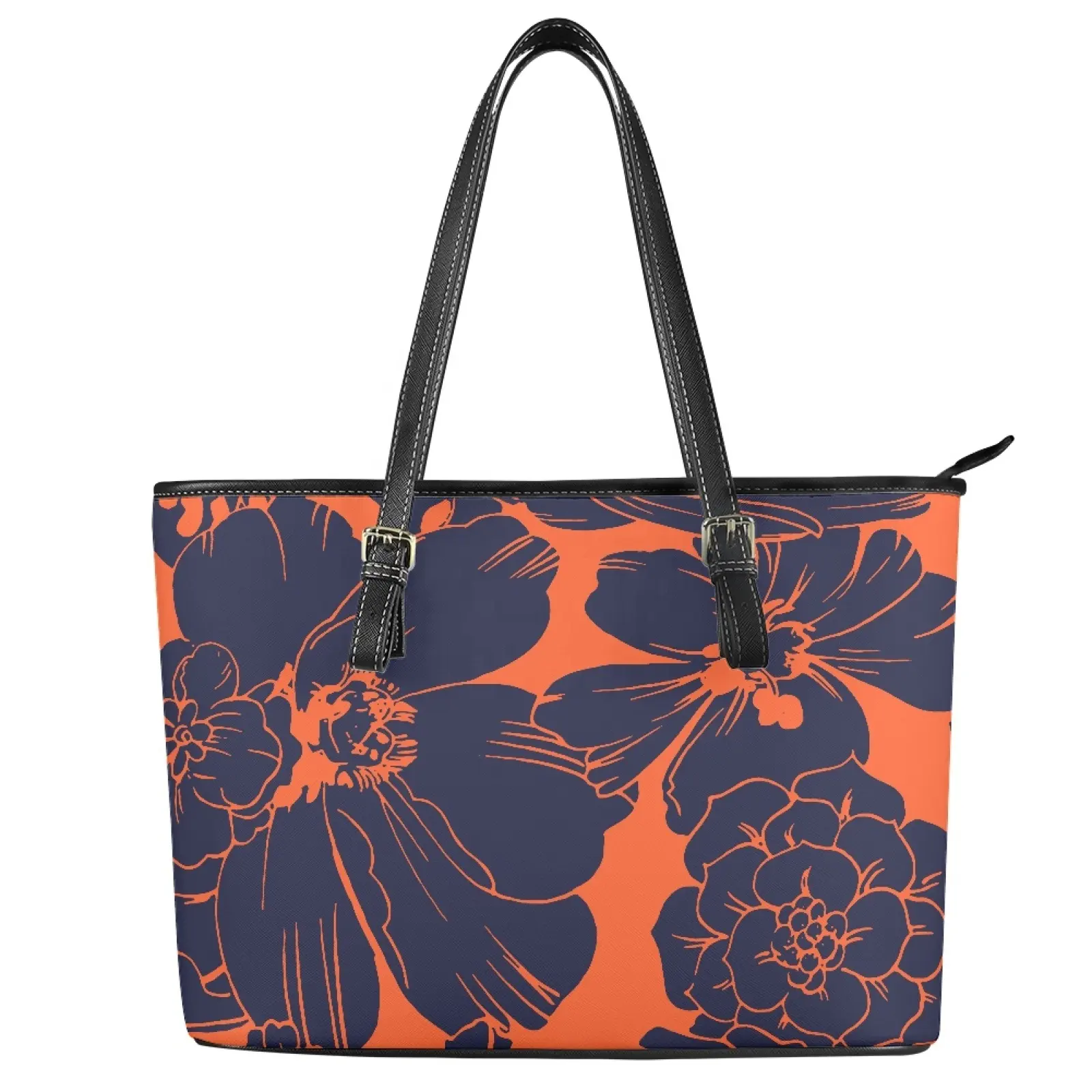 Bolsas femininas de grande capacidade para mulheres, bolsas de mão de estilo polinésio Samoa hibisco plumeria padrão tropical primavera verão nova moda de luxo