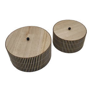 <strong>Nice</strong> Quality New Luxury Custom Logo Handmade Bamboo Wooden Case Cylinder Wooden <strong>Storage</strong> <strong>Box</strong> - Product Image 1