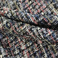 Kain wol Italia bolak-balik untuk garmen Logo kustom kain bulu kuning oranye kualitas tinggi 100% anyaman poliester