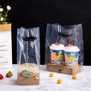 Sac d'emballage jetable à haute pression épaissie tasse unique sac café grand diamètre à emporter lait thé boisson personnalisation - Product Image 3