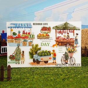 Confezione di adesivi per animali domestici da 15 pz/pacco estiva <span class=keywords><strong>a</strong></span> <span class=keywords><strong>casa</strong></span> della nonna serie di idilliaci adesivi decorativi fai da te <span class=keywords><strong>a</strong></span> tema di campagna - Product Image 1