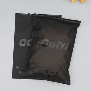 Túi <span class=keywords><strong>zip</strong></span> đựng quần áo có logo tùy chỉnh, chất liệu mờ đen nhám, bán trong suốt, khóa kéo - Product Image 2