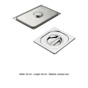 Stainless Steel GN 1/6 Food <b>Pan</b> <b>Lid</b> with Airtight Seal Inox Inox Macel - Product Image 3