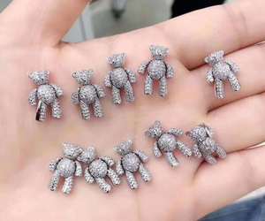 เครื่องเพ้นท์เล็บ360แบบหมุนได้ทำจากโลหะผสมเพทายรูปหมีน่ารักได้รับความนิยมใช้ตกแต่งสปาเล็บ - Product Image 5