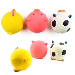 Di alta qualità in lattice suino mucca pulcino cane a forma di palla cigolante Chew giocattoli per animali domestici - Product Image 6
