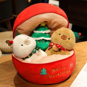 Boîte à bague en peluche avec poupée en peluche, cadeau de Noël, boîte à bijoux en velours, décoration de fête - Product Image 1