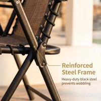 Chaise de relaxation pliante à gravité zéro avec accoudoirs, structure en acier inoxydable, imperméable, durable, hauteur réglable, confortable pour l'extérieur et le parc