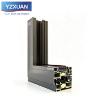 Fenêtre verticale à rupture de pont thermique en aluminium de haute qualité, double vitrage trempé, isolation thermique, coupe-vent, pour appartement et chambre