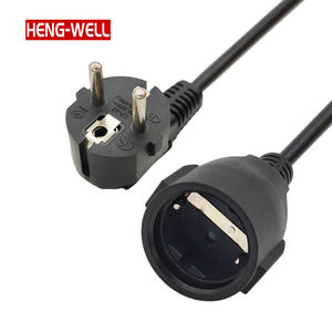 HENG-WELL CEE7/7 spina europea impermeabile cavo di prolunga <span class=keywords><strong>Schuko</strong></span> spina con cavo in gomma conduce approvazione europa CE - Product Image 2