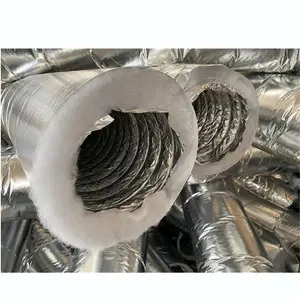 Te Koop Hvac Glasvezel Composiet Aluminiumfolie Isolatie Ventileren Flexibel Kanaal