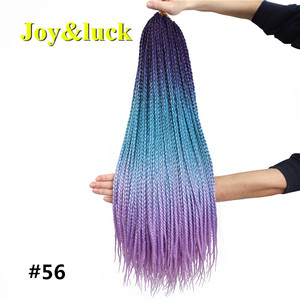 24 ''100g Ombre <span class=keywords><strong>viola</strong></span> all'ingrosso trecce all'uncinetto scatola trecce <span class=keywords><strong>colorate</strong></span> lunghe 3S sintetiche passione intrecciare estensioni dei capelli Jumbo - Product Image 3