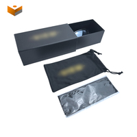 Vente en gros d'étuis à lunettes kraft en carton noir imprimés personnalisés boîte d'emballage de lunettes de soleil de 2mm d'épaisseur avantage UV