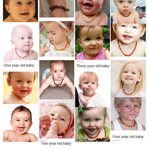 Kalung Amber Baltik alami rantai bayi kalung anak-anak perhiasan batu kelahiran - Product Image 6