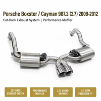 Sistema de Escape Catback Personalizado con Silenciador de Alto Rendimiento para Porsche Boxster Cayman 987.2 2.7 2009-2012, Mejora del Sonido, Ajuste OEM 1:1